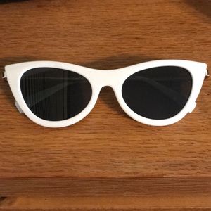 Le Specs white Enchantress sunglasses